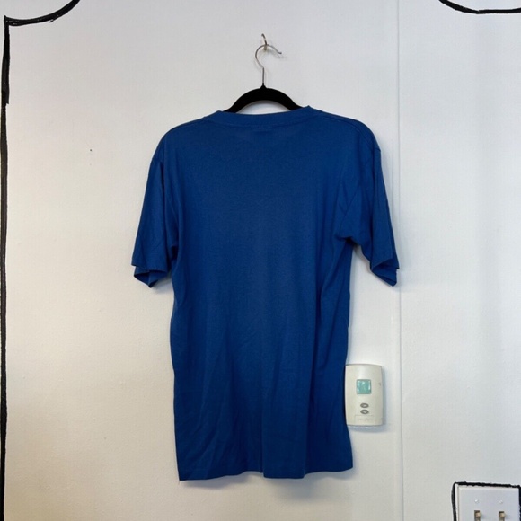 AGED TO PERFECTION Vintage T Shirt Hanes Beefy M Made USA Blue Peacock Papers - Picture 7 of 8